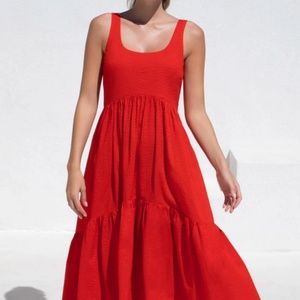 ISO AYR Magic Hour Dress in Hot Sauce (XS or S)